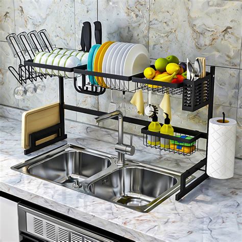 stainless steel cabinet dish drying rack|small sink dish drainer racks.